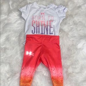 Under armour baby girls matching set 3-6months